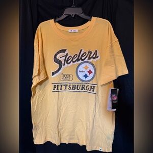 NFL Team Apparel Yellow Pittsburgh Steelers Tee